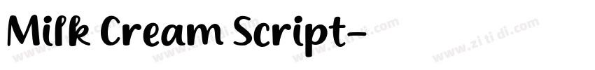 Milk Cream Script字体转换
